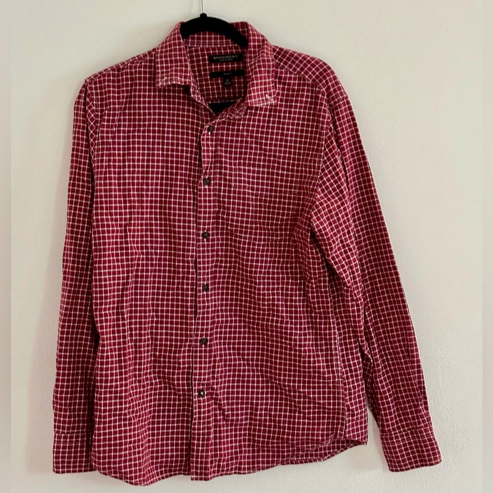 Banana Republic Luxe Flannel Slim Fit - M